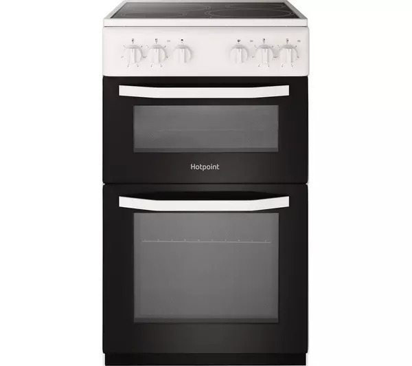 HOTPOINT HD5V92KCW 50 cm Electric Ceramic Cooker - White (ON SALE - SAVE £146)